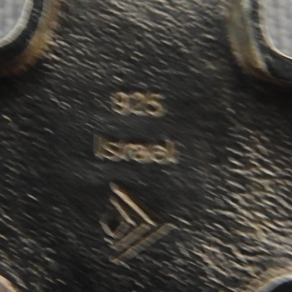 L721 Brown Cord Hammered Cross Necklace Stamped 925 Israel - Picture 4 of 6